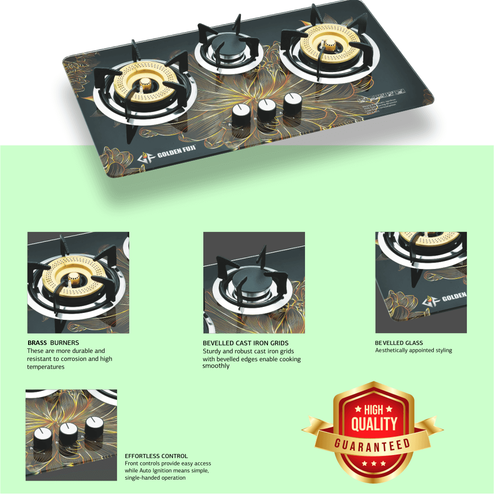 Golden Fuji Built - In Hob GT - 3A33 (BRASS BURNER) - Bright House Electronics