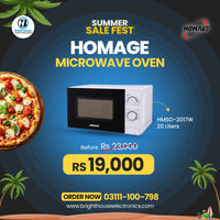 HOMAGE 20 LITERS MICROWAVE OVEN (HMSO - 2017W) - Bright House Electronics