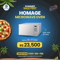 HOMAGE 20 LITERS MICROWAVE OVEN WITH GRILL (HDG - 201S) - Bright House Electronics