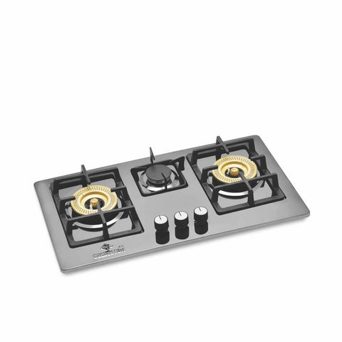 KITCHEN BUILT IN HOB #ST - 1000 – BRASS BURNER (BLACK) - Bright House Electronics