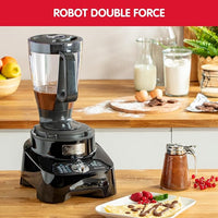 Moulinex FP821811 Double Force Multi - Function Robot Plastic, Black - Bright House Electronics